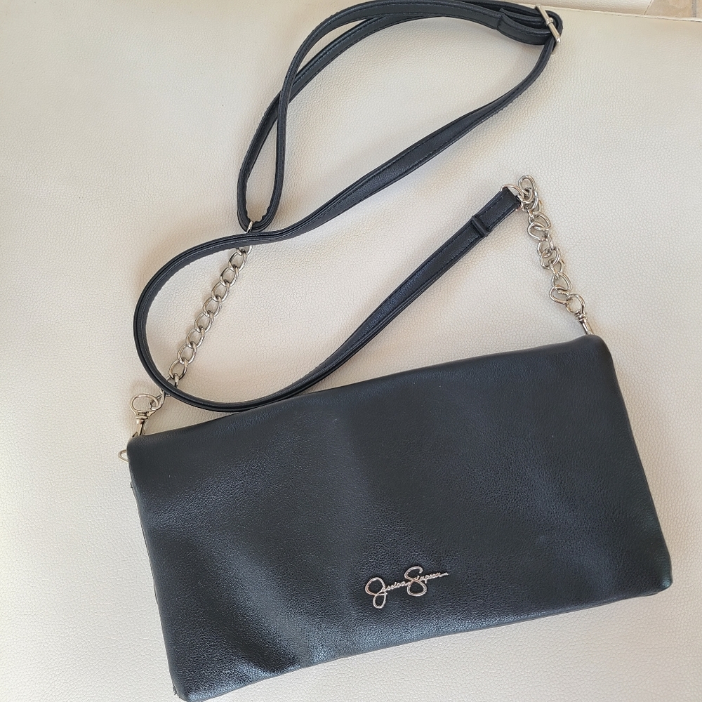 Jessica Simpson black crossbody purse/clutch